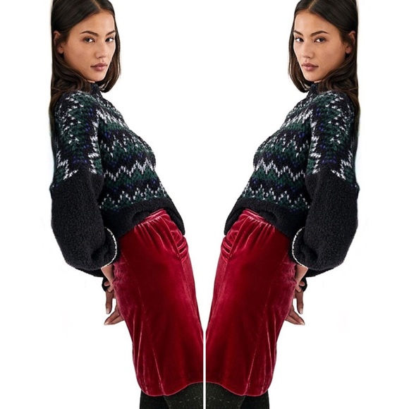 NWT Anthropologie Connie Velvet Skirt - Picture 2 of 9